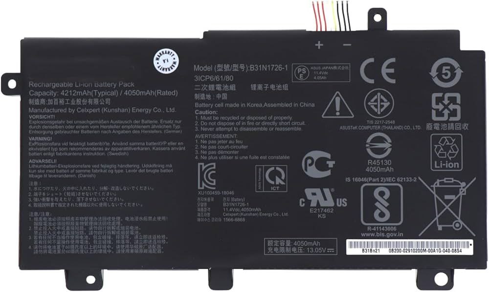 بطارية لابتوب اسوس B31N1726