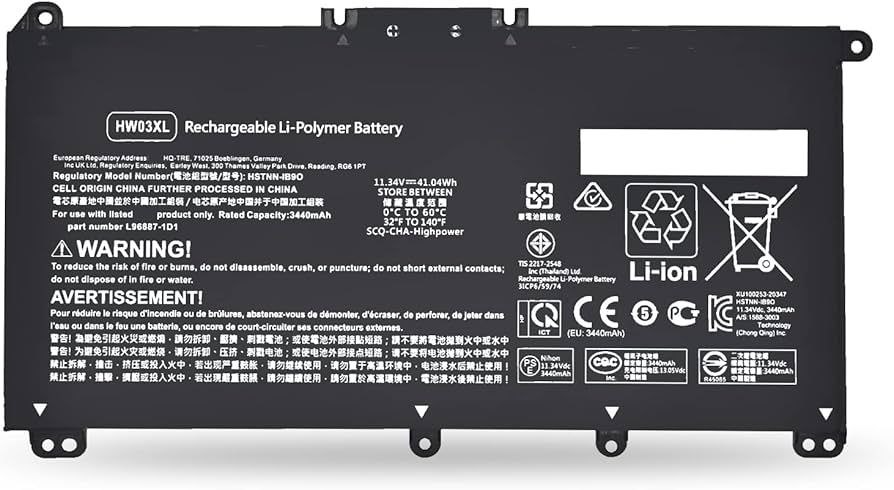 بطارية لابتوب — HP in HW03XL