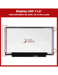 شاشة لابتوب — 116 HD 40p slim براغي جانبيه