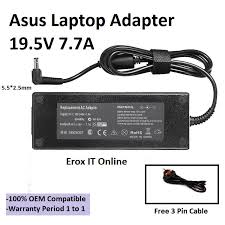 شاحن لابتوب — Dell 19 / 7.7 5.5 / 2.5