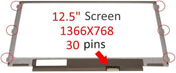 شاشة لابتوب — 125 HD 30p slim x260 براغي جانبيه